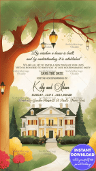 housewarming-party-pastel-red-yellow-tree-house-invitation