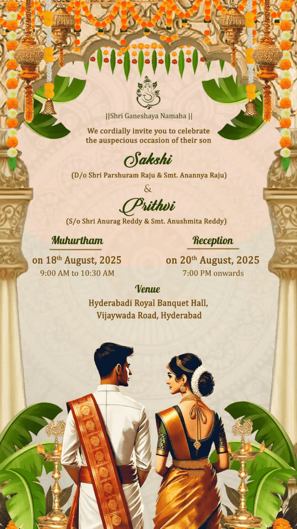 Kerala Wedding Christian Invitation Gif 