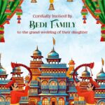 Grand Rajasthani Traditional Wedding Invitation Video with Vibrant Colors background and Multiple events Included