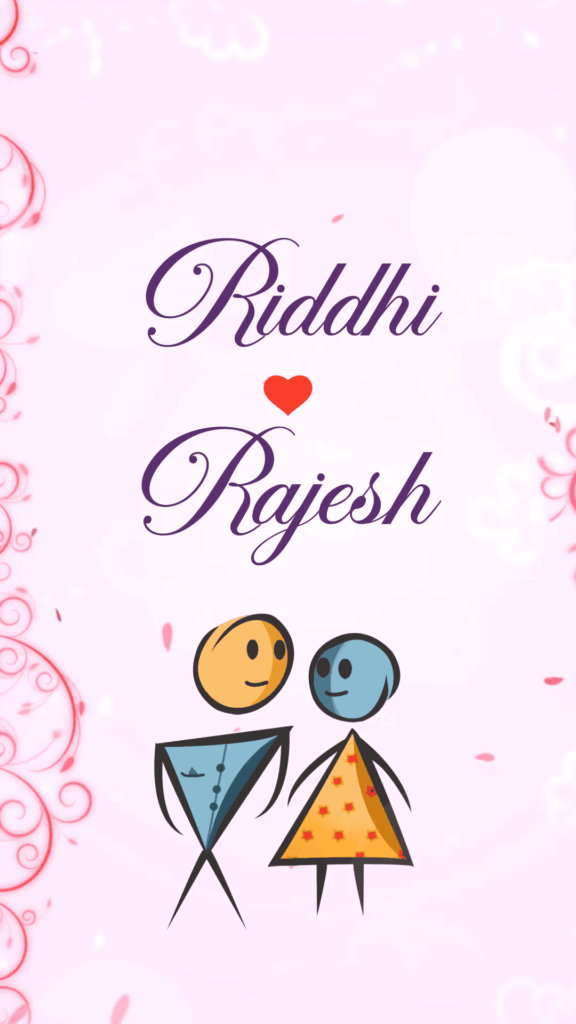 Zoo - Zoo Theme Wedding Invitation Video with Cartoon Couple Character and Pastel Pink Color Background
