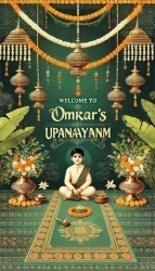 Green Upanayan Poster Personalized Traditional Ceremony Design