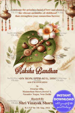 Celebrating Raksha Bandhan Together - invitation