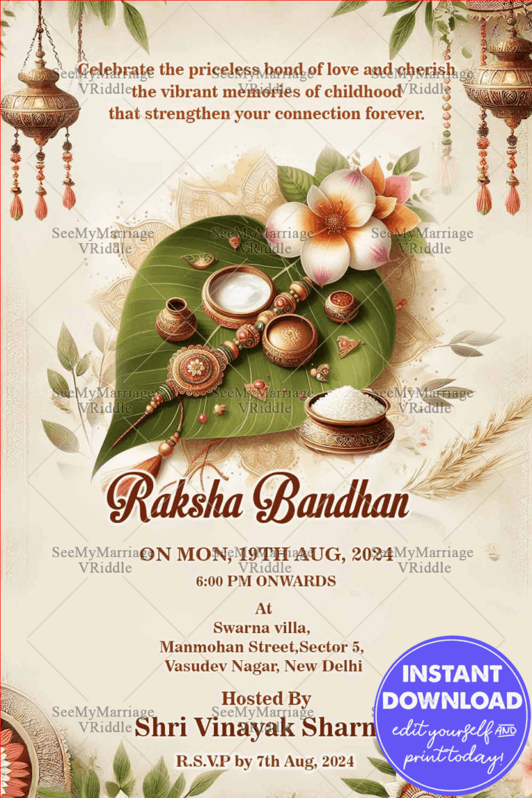 Celebrating Raksha Bandhan Together - invitation