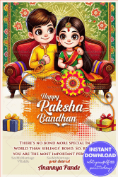 Celebrating the Bond A Heartfelt Raksha Bandhan Greeting