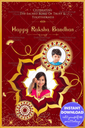 Celebrating the Timeless Bond of Love Personalized Raksha Bandhan Greeting with Sister-Brother Add Photo Theme