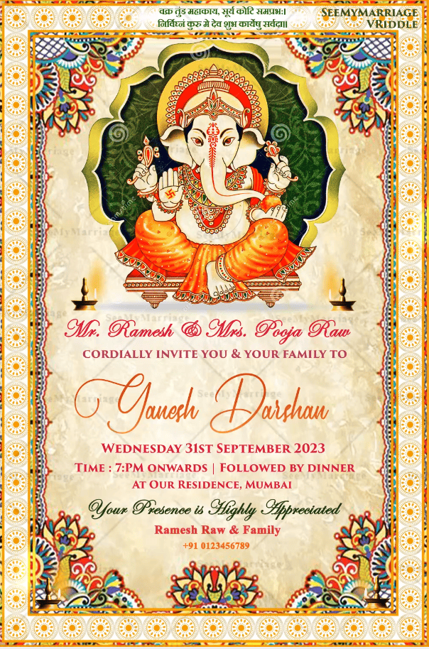 Come Home and See Our Bappa Bless Us Ganesh Chaturthi Invitation video