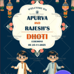 Festive Dhoti Ceremony Poster Personalized Traditional Event Design