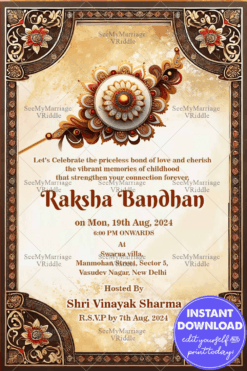 Siblings Forever: Raksha Bandhan Joy - invitation