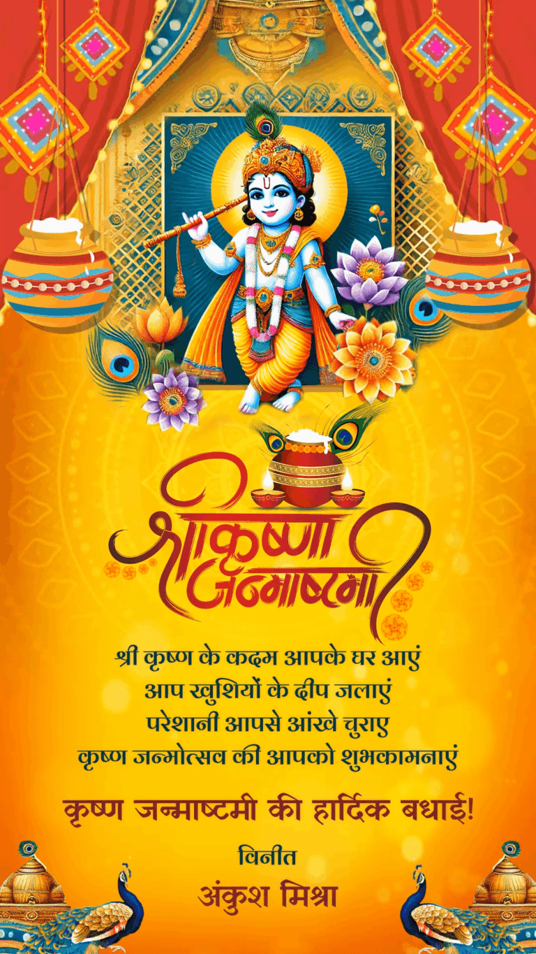 Krishna Janmashtami Bliss Greeting In Hindi