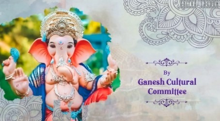 Joyous Ganesh Chaturthi Celebration Invitation - From Cultural Society or a Community