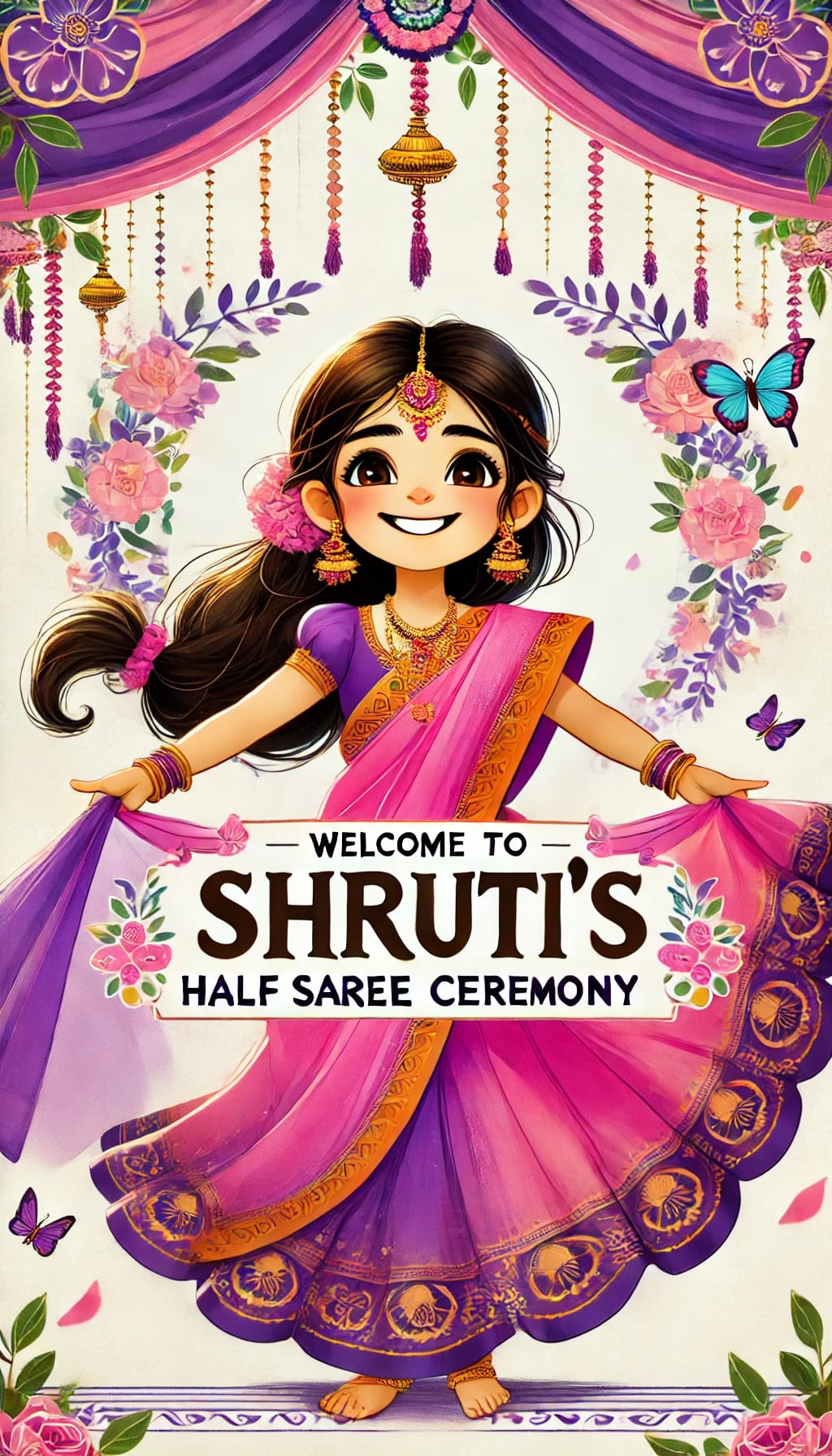 Joyful Celebration Shruti's Half Saree Ceremony Poster