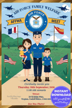 Air Force Family Bond Welfare Meet Affwa Invitation Card