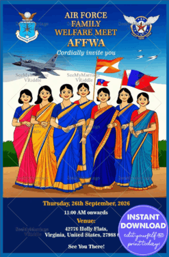 Air Force Unity Celebration Family Welfare Meet Affwa Invitation Card