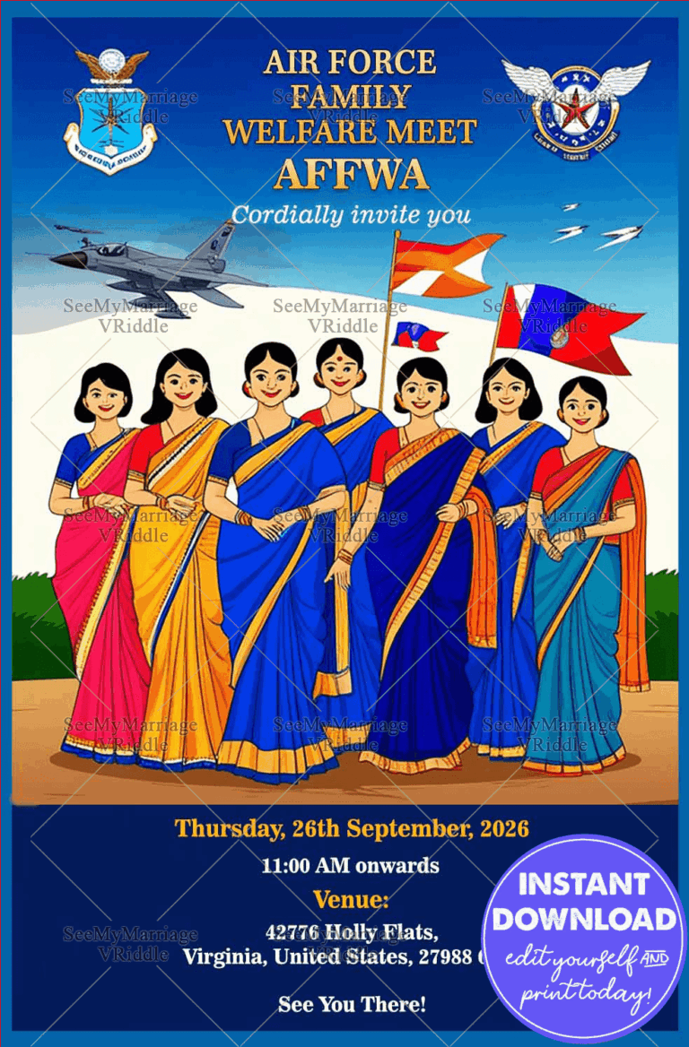 Air Force Unity Celebration Family Welfare Meet Affwa Invitation Card