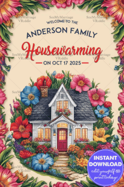 Anderson Family’s Colorful Cottage Housewarming Poster