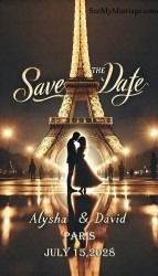 Eiffel Elegance Paris Save the Date Card