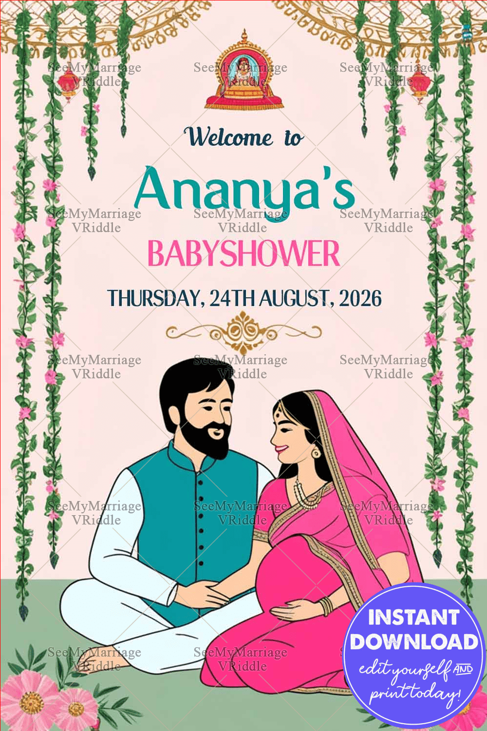 Elegant Tradition Baby Shower Poster