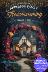 Floral Archway Housewarming Poster