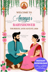 Happily Expecting Baby Shower Poster