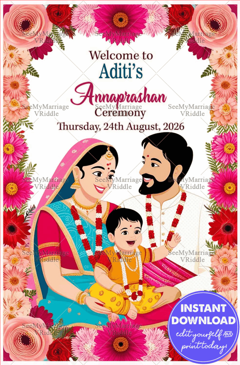 Joyful Family Annaprashan Invitation Card