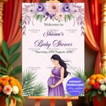 Lavender Dream Baby Shower Celebration Welcome Poster