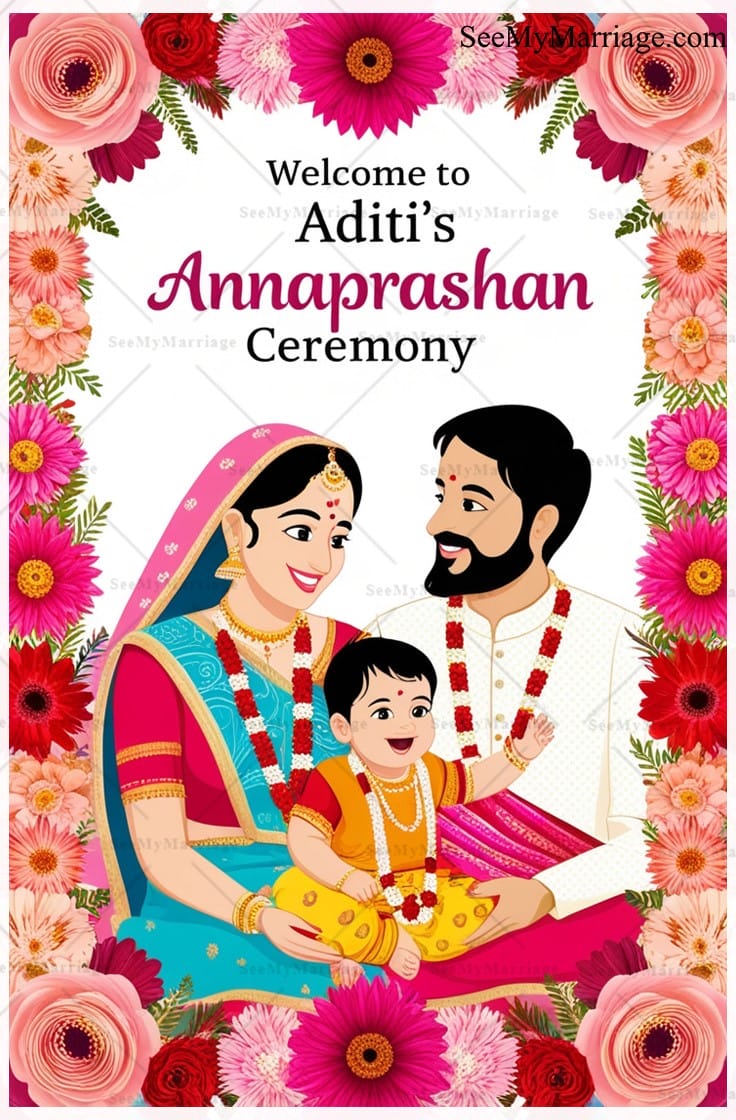 Joyful Family Annaprashan Invitation Card