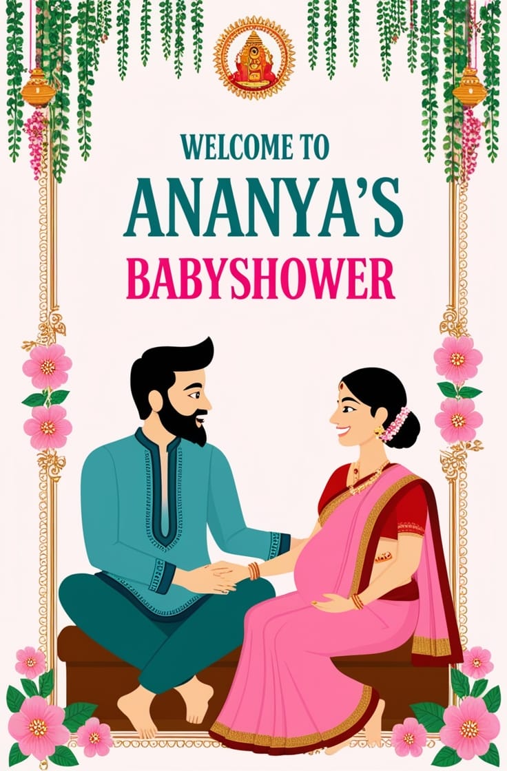 Happily Expecting Baby Shower Poster