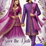 Royal Purple Wedding Invitation Elegant Sikh Couple Design