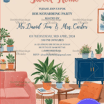 Stylish Interior Theme Housewarming Party Invitation Card