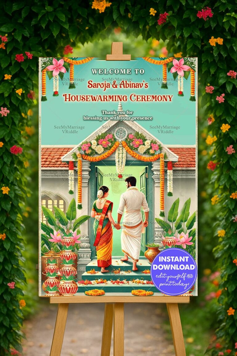 Traditional Floral Doorway Housewarming Banner