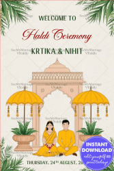 Traditional Archway Haldi Ceremony Poster