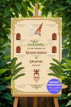 Traditional Bengali Wedding Ceremony Welcome Poster