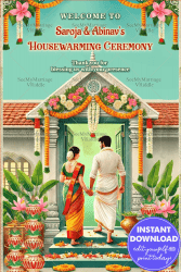 Traditional Floral Doorway Housewarming Banner