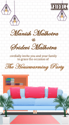 Modern Housewarming Party Invitation Video with Interior Theme Background