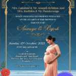 Serene Beach Theme Modern Baby Shower Invitation Card
