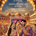 Elegant Digital Illustration Theme Wedding Video Invitation with Traditional Mandap