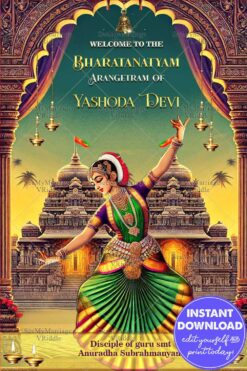 Temple Elegance Bharatanatyam Arangetram Poster
