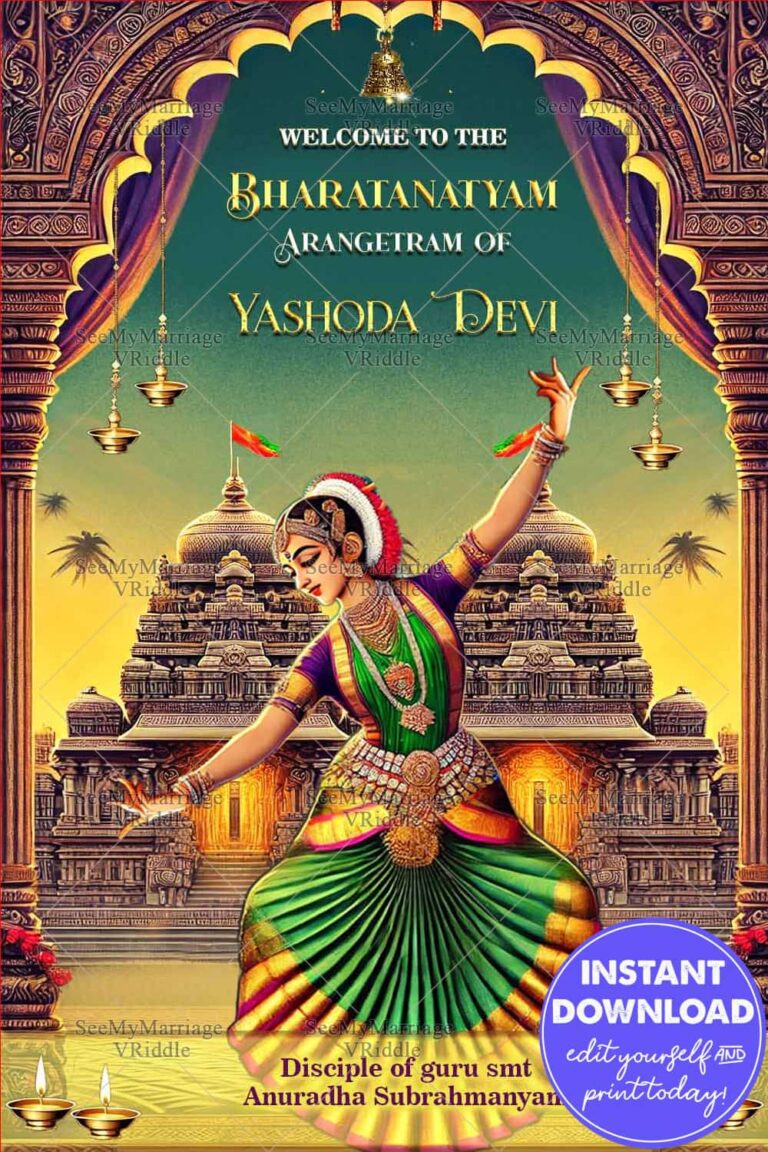 Temple Elegance Bharatanatyam Arangetram Poster