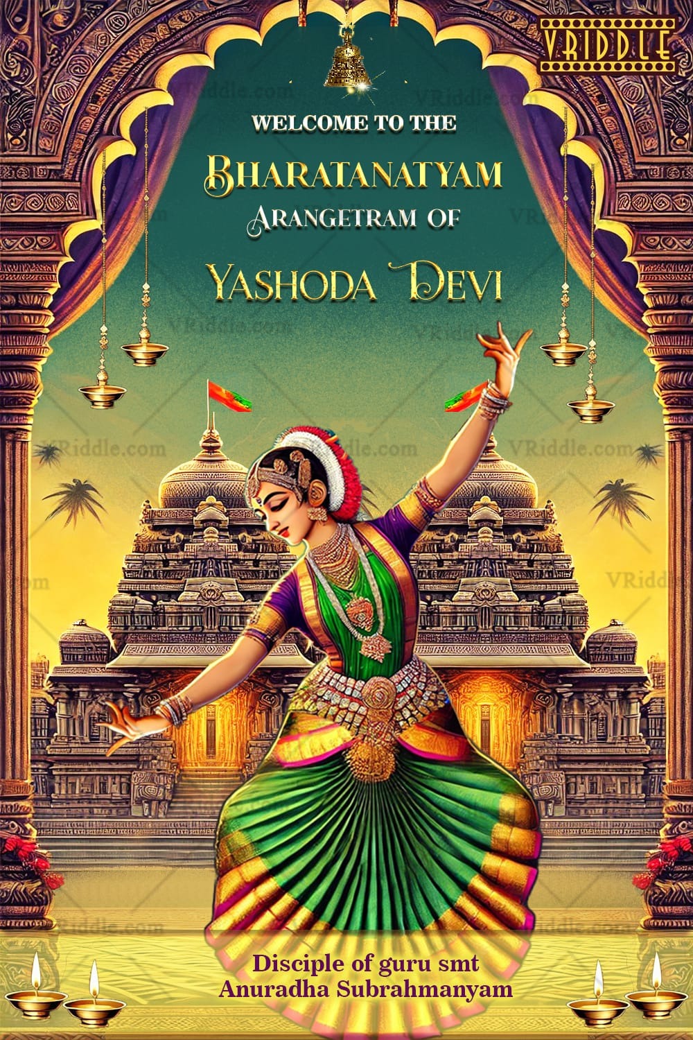 Temple Elegance Bharatanatyam Arangetram Poster