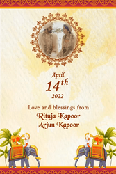 Yellow Theme Traditional Hindu Wedding Reception Invitation Video