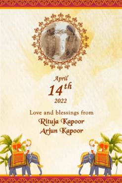 Yellow Theme Traditional Hindu Wedding Reception Invitation Video