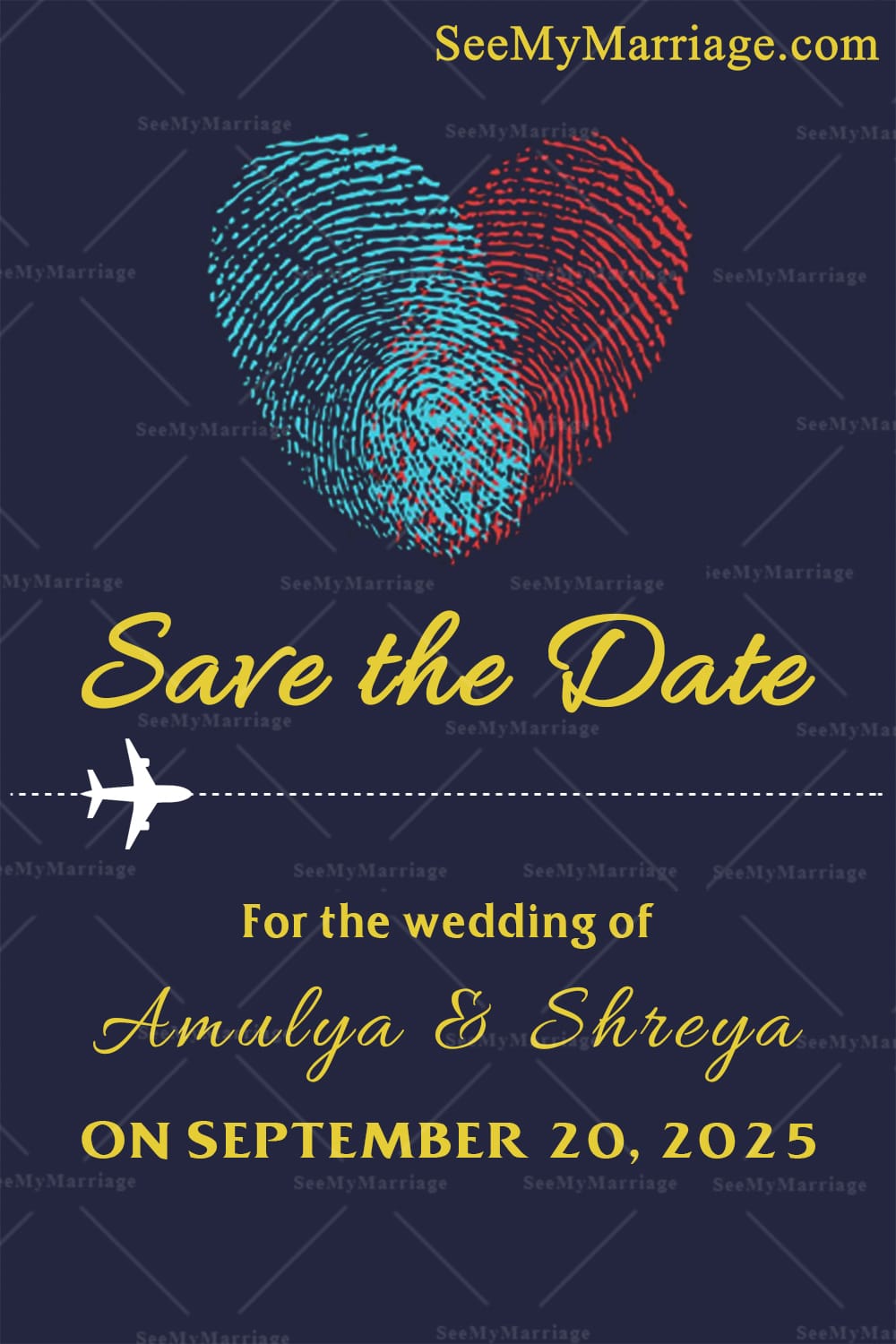 Passport-Themed Wedding Invitation Card Set