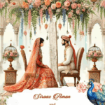 Pastel Florals Nikah Invitation Video with Regal Peacocks