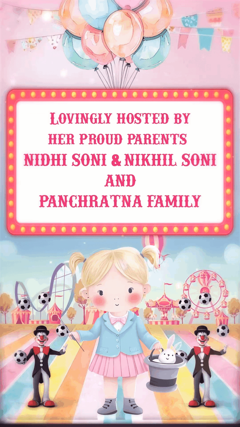 Carnival Delight: A Magical Wonderland Theme Birthday Invitation Video