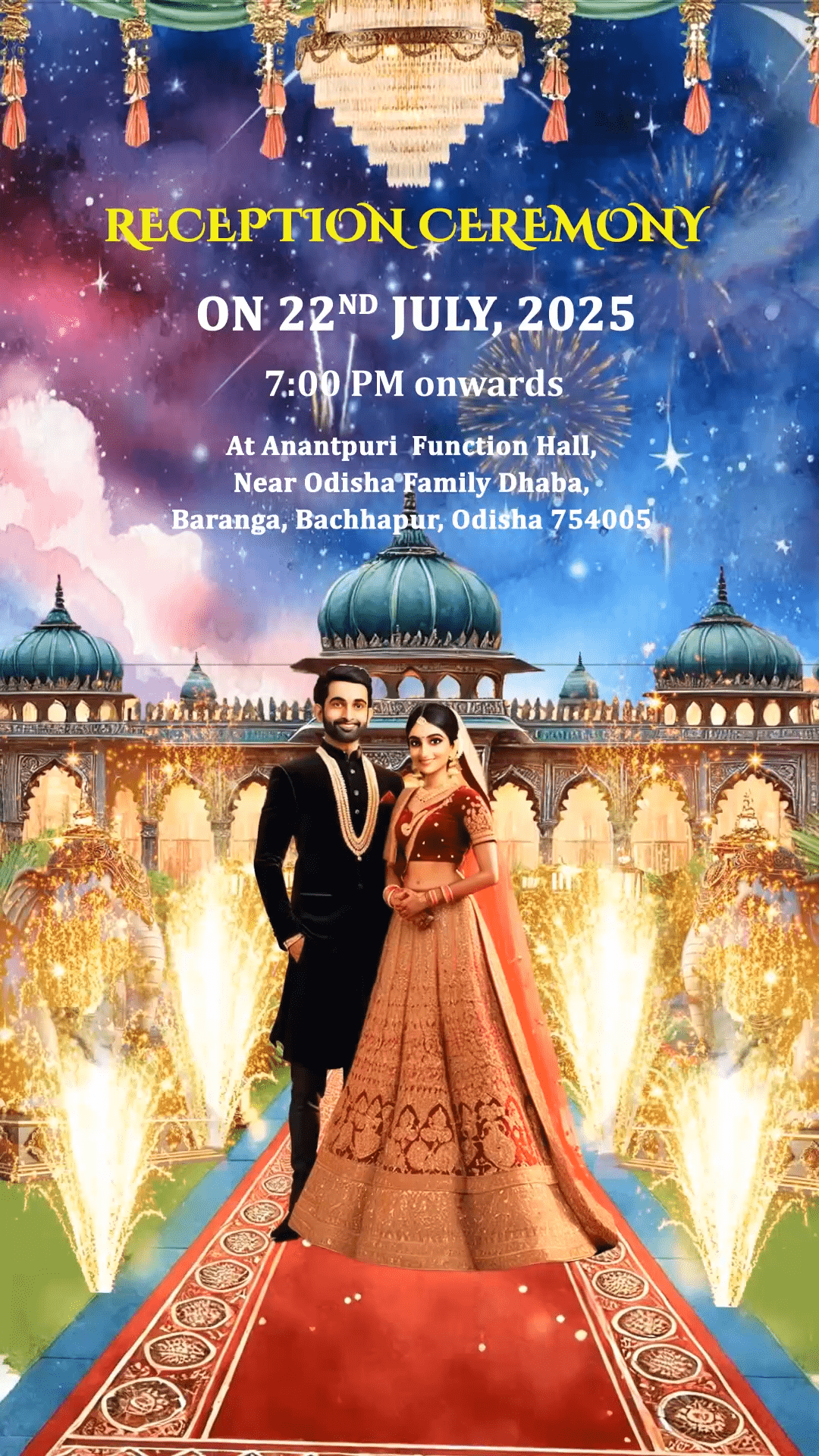 Splendid North Indian Palace Theme Wedding Video Invitation