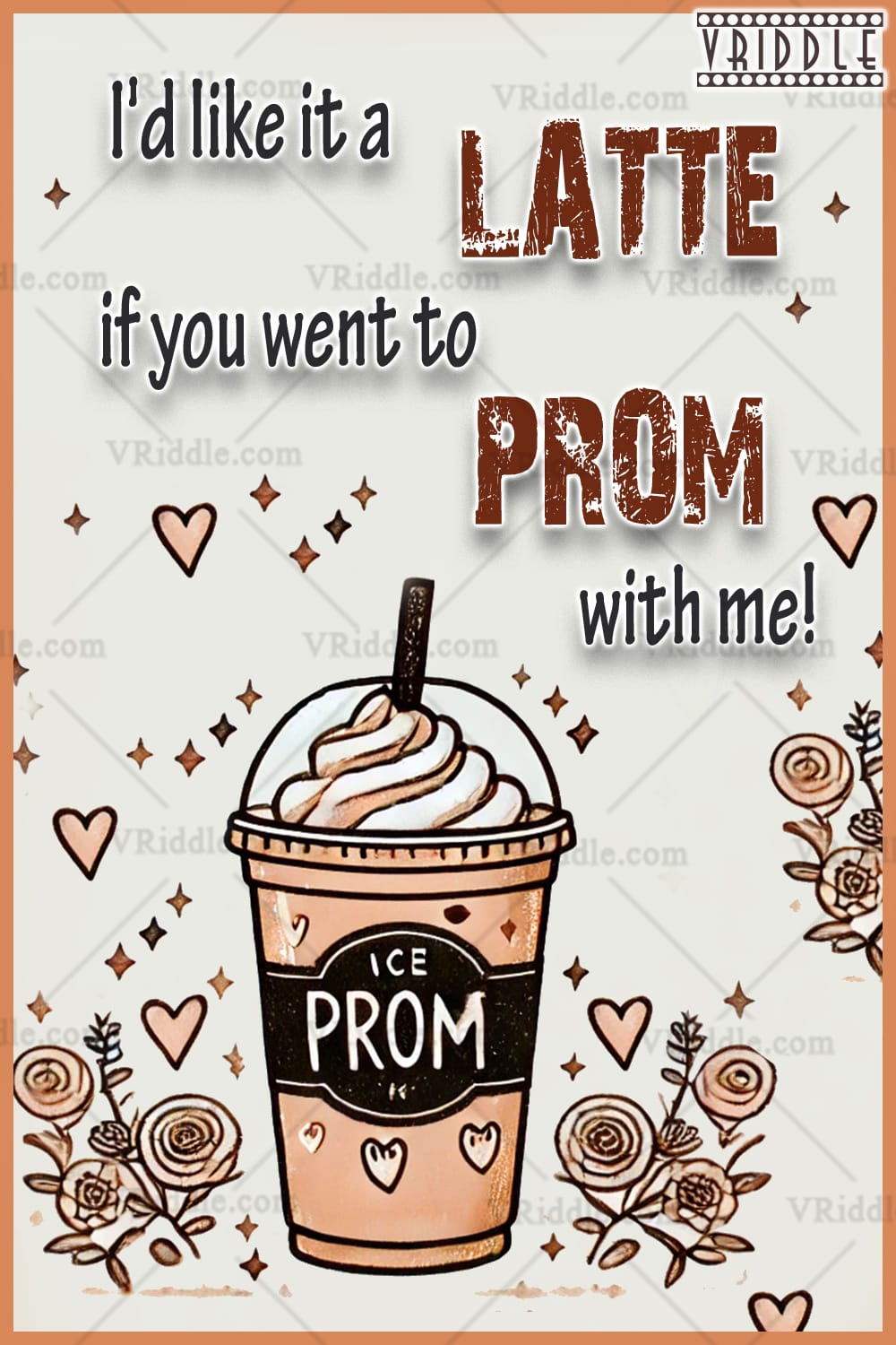 Coffee-Themed Prom Proposal Card with Cute Pun