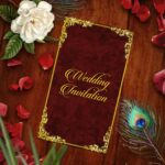 Family Rituals Traditional Wedding Invitation Video with Couple Illustration and Haldi, Mehendi, Sangeet, Reception