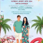 Couple Theme Summer Splash Bash with Drinks, Palm Trees, Floating Inflatables and Sunglasses