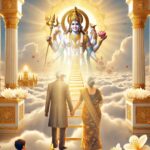 Swarn Sidi Aarohan Ceremony Video with Golden Theme and Family Illustration