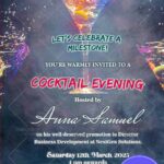 Splash Theme Cocktail Party and Promotion Party Invitation Card with Martini Glasses